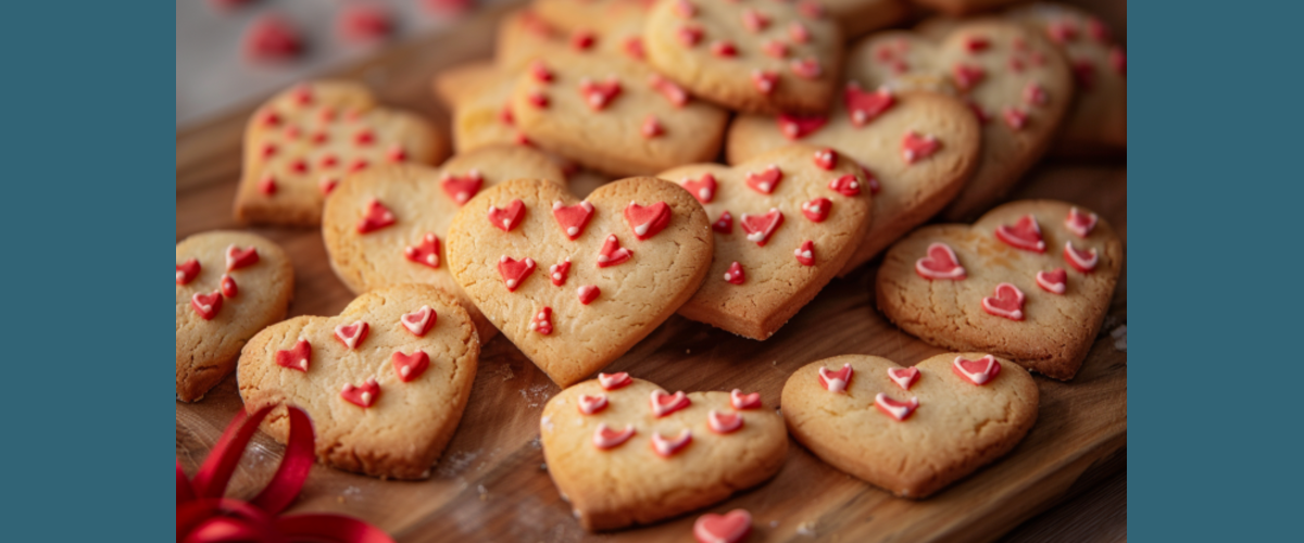 Heart-shaped cookies